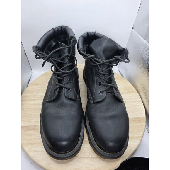Dr Martens 292 Men's US 12 Ben 6 Eye Black Leather Combat Boots Made in Vietnam - Picture 4 of 9